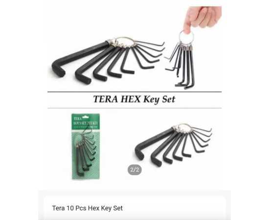 10 PCS tera Hex Key Set