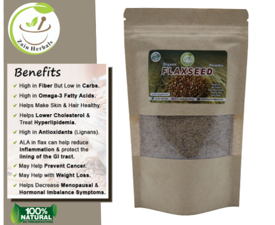 Zain Herbals Flax Seeds (Alsi) 100% Organic - 125gm Zain Herbals Flax Seeds (Alsi) 100% Organic - 125gm