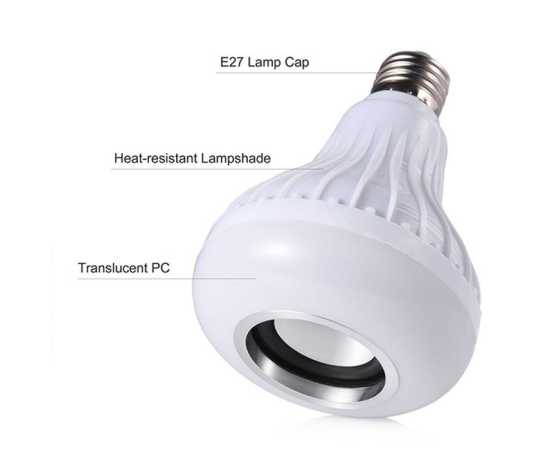 Wireless Bluetooth Speaker E27 RGB LED Light Bulb