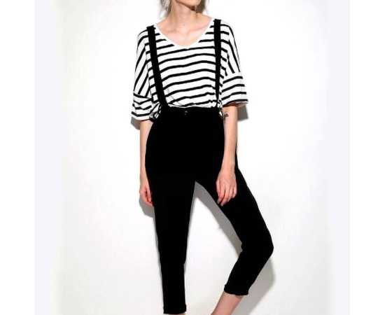 Adjustable Slim Strip Elastic Y Back Suspender 3 Clip Belt For Women