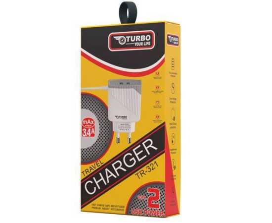 Mobile Phone Fast 3.4A Type C Charger Plug Wall Mains Usb 2 Port