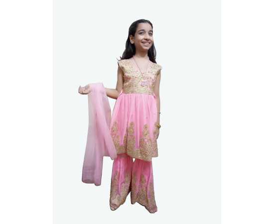 Stitchigh - Traditional Gharara Suit For Girls