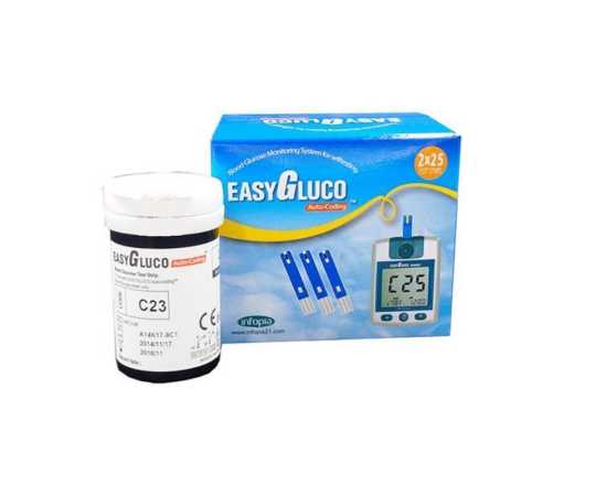 Easygluco Blood Glucose Strips - Pack Of 50
