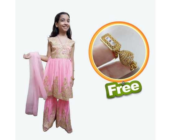 Stitchigh - Traditional Gharara Suit For Girls
