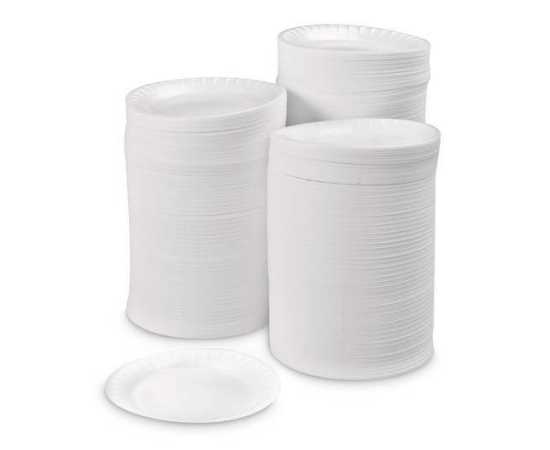 50 PCS Disposable Styrofoam Party Burger Rice Plates Of Medium Size