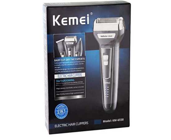 Kemei Shaver & Hair Clipper Machine - Black