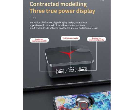 M90 Pro TWS Bluetooth Wireless Earbuds - Black