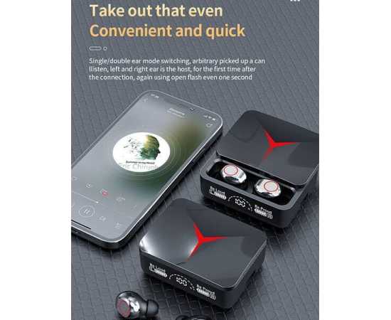 M90 Pro TWS Bluetooth Wireless Earbuds - Black