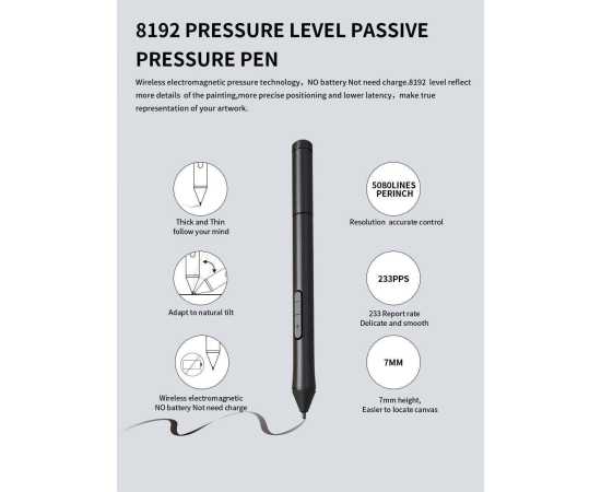 Digital Graphic Tablets Drawing & Writing 8192 Levels