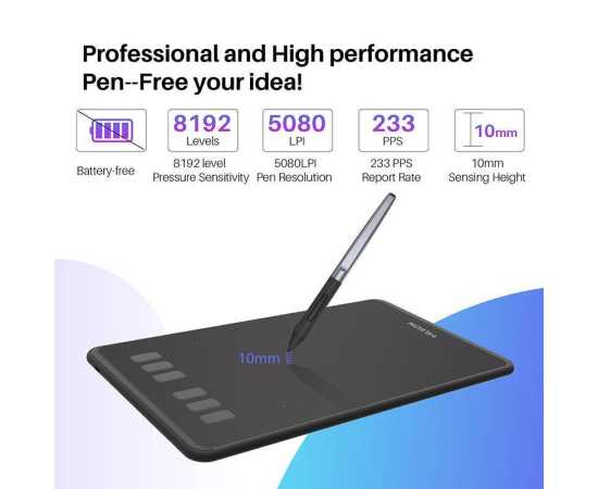 Huion Inspiroy H640P Battery-Free Digital Graphic Drawing & Writing Tablet Huion Inspiroy H640P Battery-Free Digital Graphic Drawing & Writing Tablet