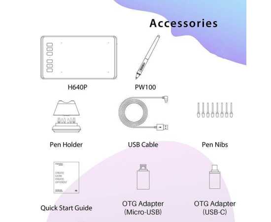 Huion Inspiroy H640P Battery-Free Digital Graphic Drawing & Writing Tablet Huion Inspiroy H640P Battery-Free Digital Graphic Drawing & Writing Tablet