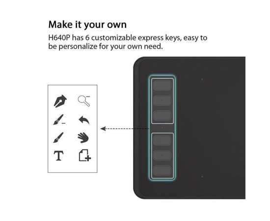 Huion Inspiroy H640P Battery-Free Digital Graphic Drawing & Writing Tablet Huion Inspiroy H640P Battery-Free Digital Graphic Drawing & Writing Tablet