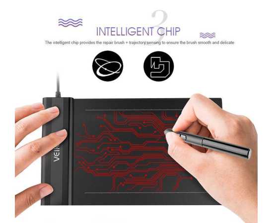 S640 Digital Graphic Tablet For Drawing & Writing - Black