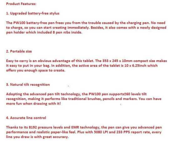 Huion H610 Pro V2  Digital Graphic Drawing Tablet with Tilt Function