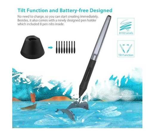 Huion H610 Pro V2  Digital Graphic Drawing Tablet with Tilt Function