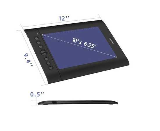Huion H610 Pro V2  Digital Graphic Drawing Tablet with Tilt Function