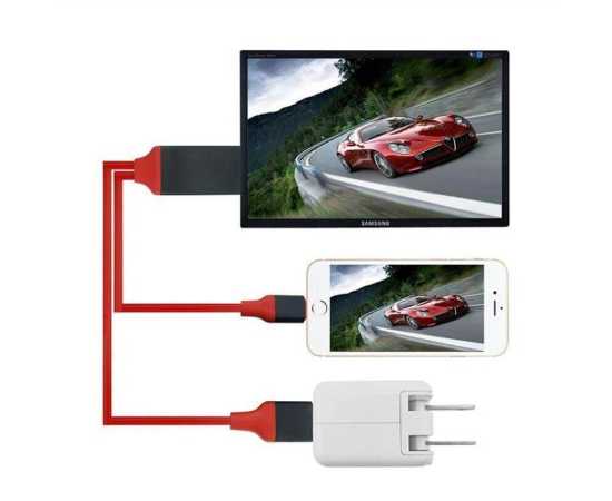 2M 8 Pin to HDMI Adapter Cable for iPhone 5 6 6S 7 7 Plus iphone X