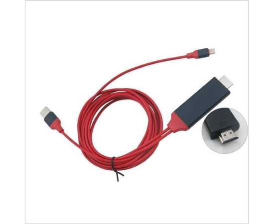 2M 8 Pin to HDMI Adapter Cable for iPhone 5 6 6S 7 7 Plus iphone X