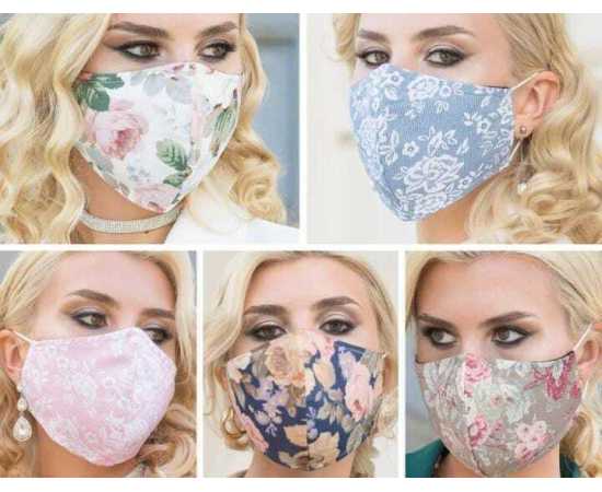 Pack of 5 Multi Colors Printed Face Masks