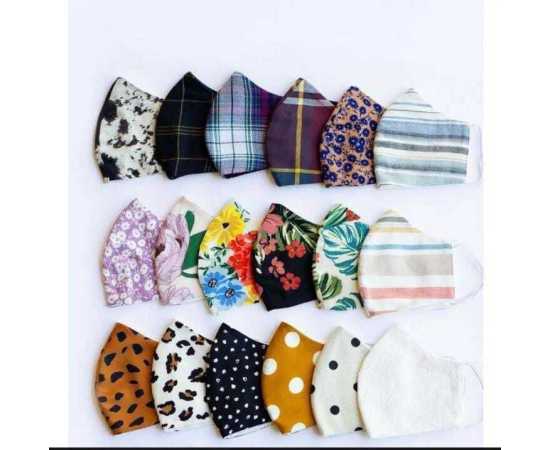 Pack of 5 Multi Colors Printed Face Masks
