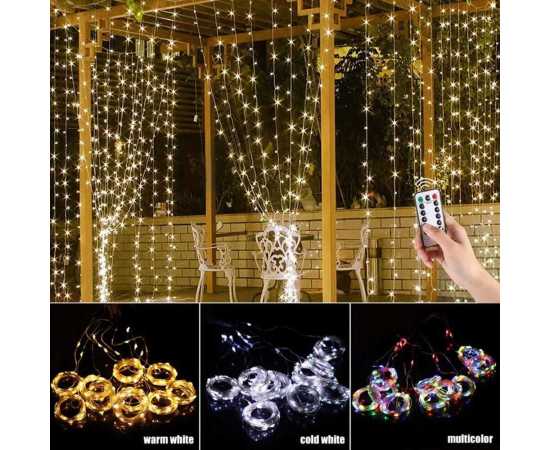 Pack of 10 Decoration Curtain Light Strings - Multi Colors