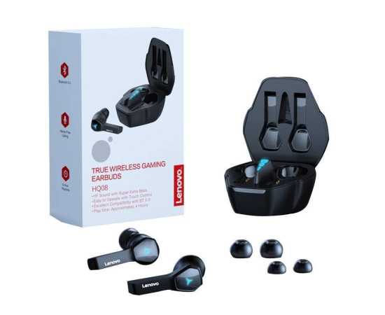 Lenovo HQ08 True Wireless Gaming Earbuds - Black