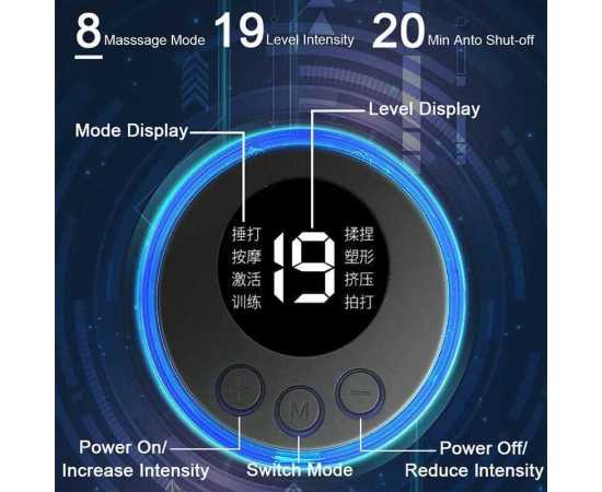 Rechargeable Foot Massage Pad - Black