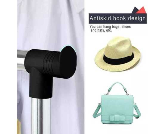 Stainless Steel Clothes Hanging Stand Wit 4 Smooth Wheel