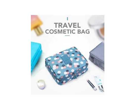 Waterproof Nylon Travel Zipper Cosmetic Storage Organizer Bag