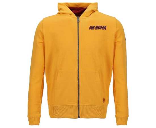 AS Roma Jersey Fabric Kids Hood - Yellow