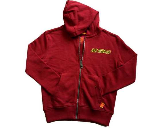 AS Roma Jersey Fabric Kids Hood - Mehroon