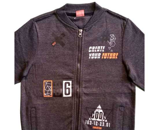 Jersey Fabric Kids Hood - Dark Grey