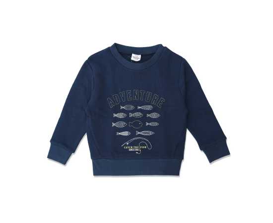 Jersey Fabric L'Oeil Sweatshirt - Dark Blue Jersey Fabric L'Oeil Sweatshirt - Dark Blue