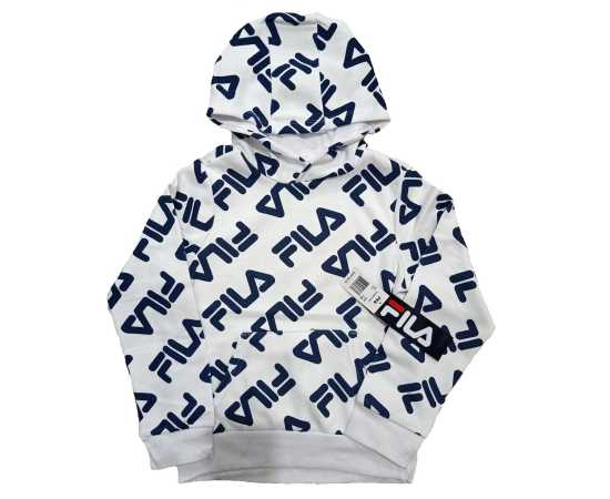 Fila Jersey Fabric Kids Hood - White