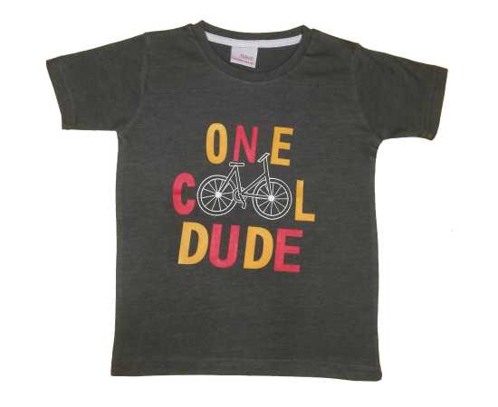 T-Shirt Cotton Fabric Round Neck - Dark Green