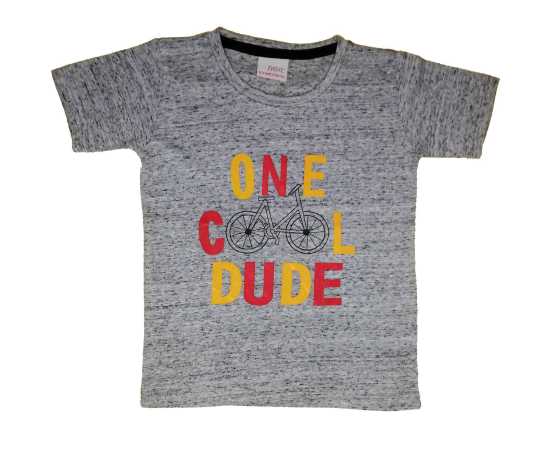 T-Shirt Cotton Fabric Round Neck - Light Grey