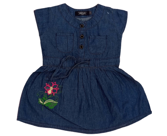 Next Jeans Frock For Girls - Blue Next Jeans Frock For Girls - Blue