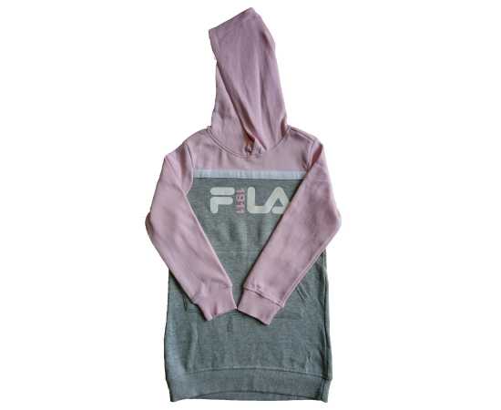 FILA Jersey Fabric Hoodies - Pink And Grey