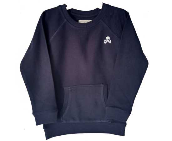 Scalpers Jersey Fabric Sweater - Blue Scalpers Jersey Fabric Sweater - Blue