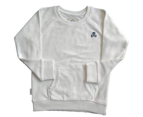 Scalpers Jersey Fabric Sweatshirt - White