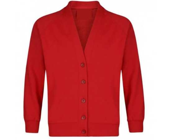 Beezer Jersey Fabric Kids Flacees Cardigan redish - Red