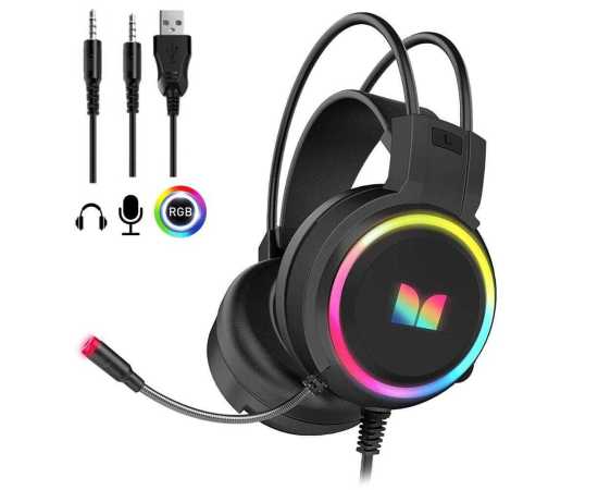 Monster RGB Gaming Headphone 2 Pin And USB For Light