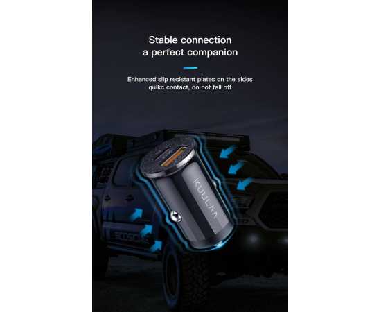 KUULAA 48W Dual QC Ports Fast Charging USB Car Charger Adapter