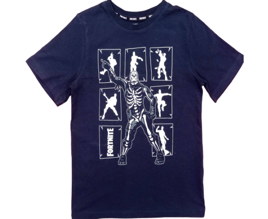 Fortnite Cotton Fabric Round Neck T-Shirt - Blue