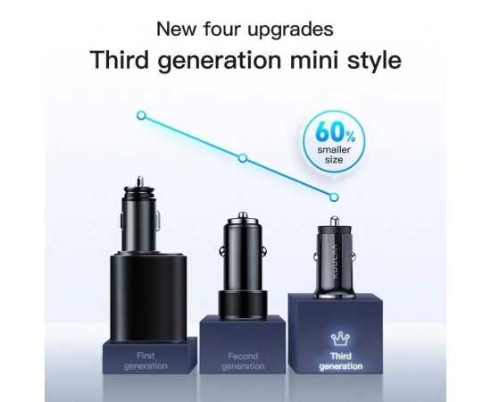 KUULAA 48W Dual QC Ports Fast Charging USB Car Charger Adapter