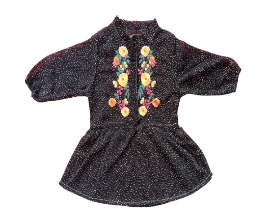 WEWO Printed Frock For Girls - Black WEWO Printed Frock For Girls - Black