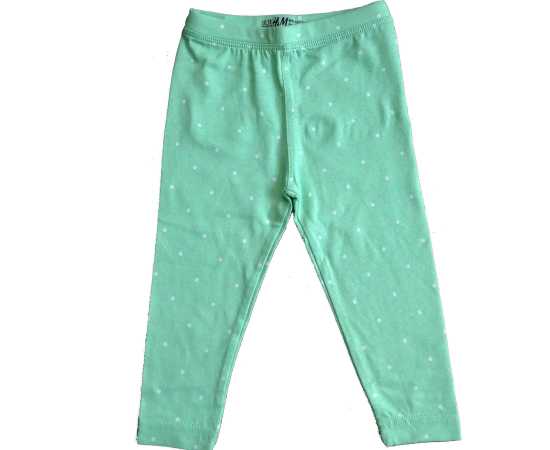 H&M Tights Jersey Fabric For Girls - Light Green