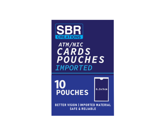 Atm Card Pouch - White - Pack Of 10 Pieces