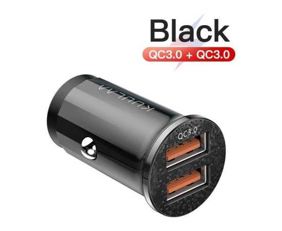 KUULAA 48W Dual QC Ports Fast Charging USB Car Charger Adapter