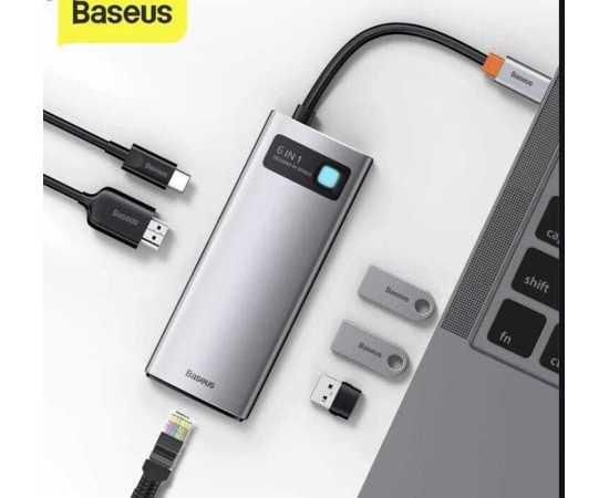 Baseus 6-In-1 Metal Gleam Series Multifunctional Type-C Hub Docking Station